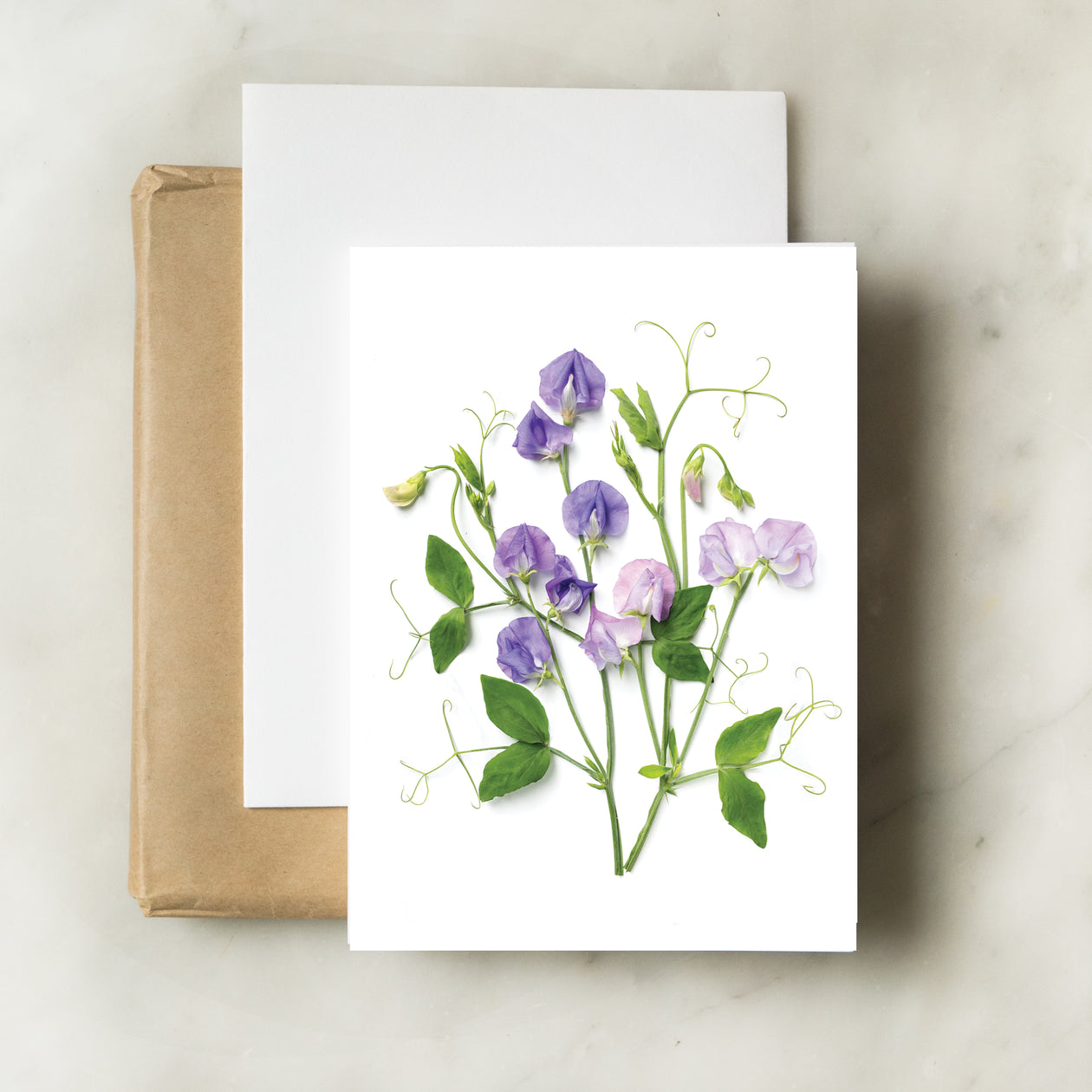 Folding card - Sweet Peas