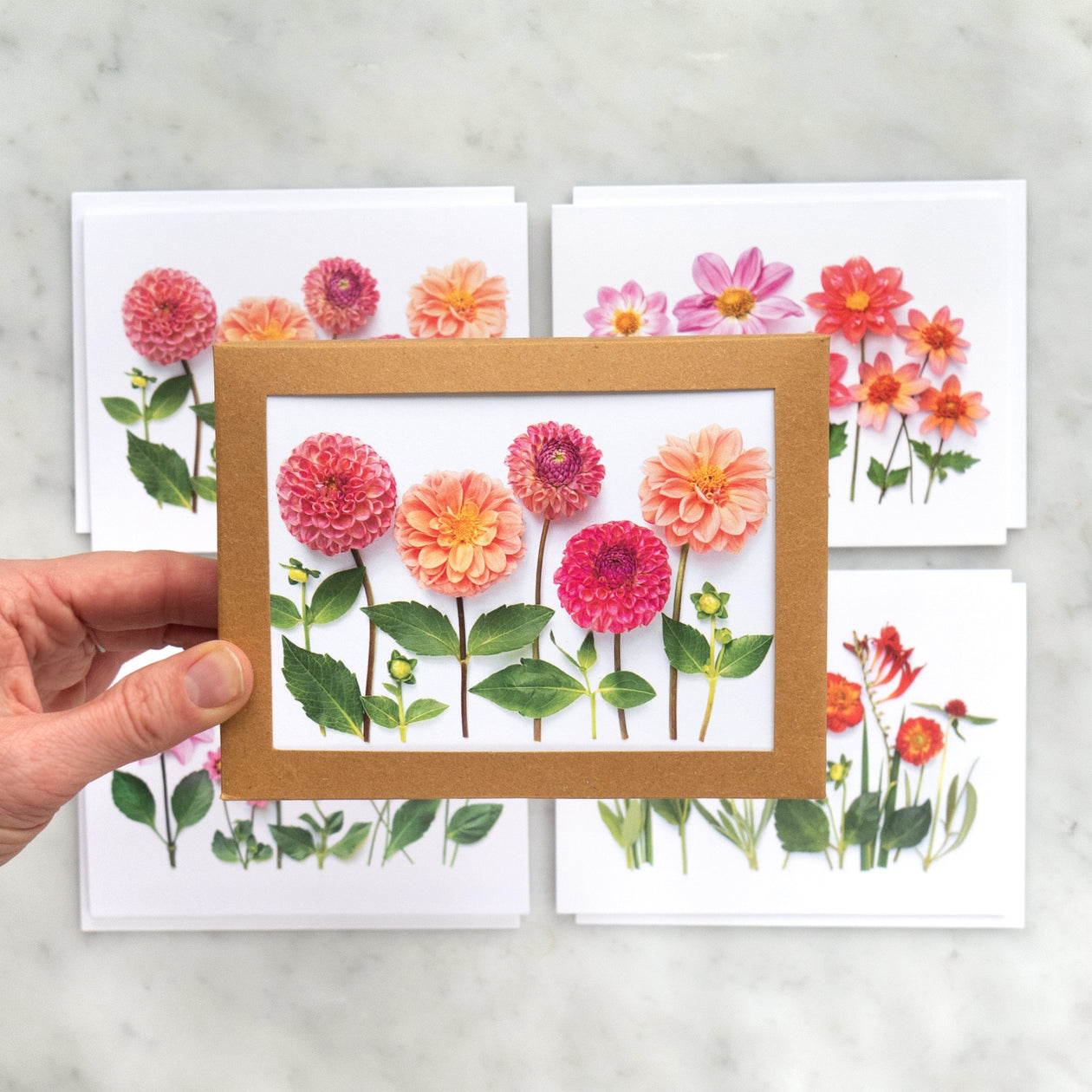 Card set - Dahlias