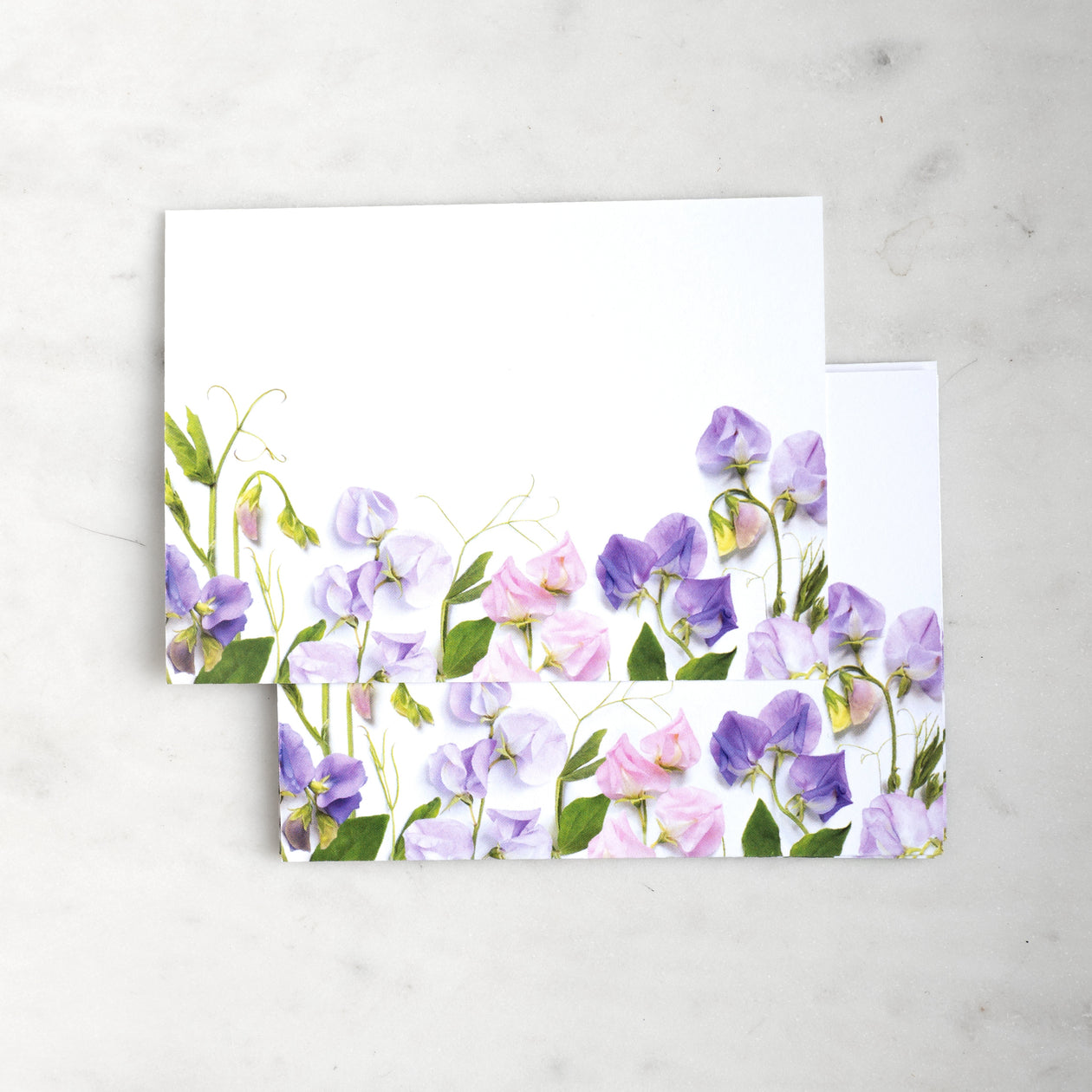 Flat card set - Sweet Peas