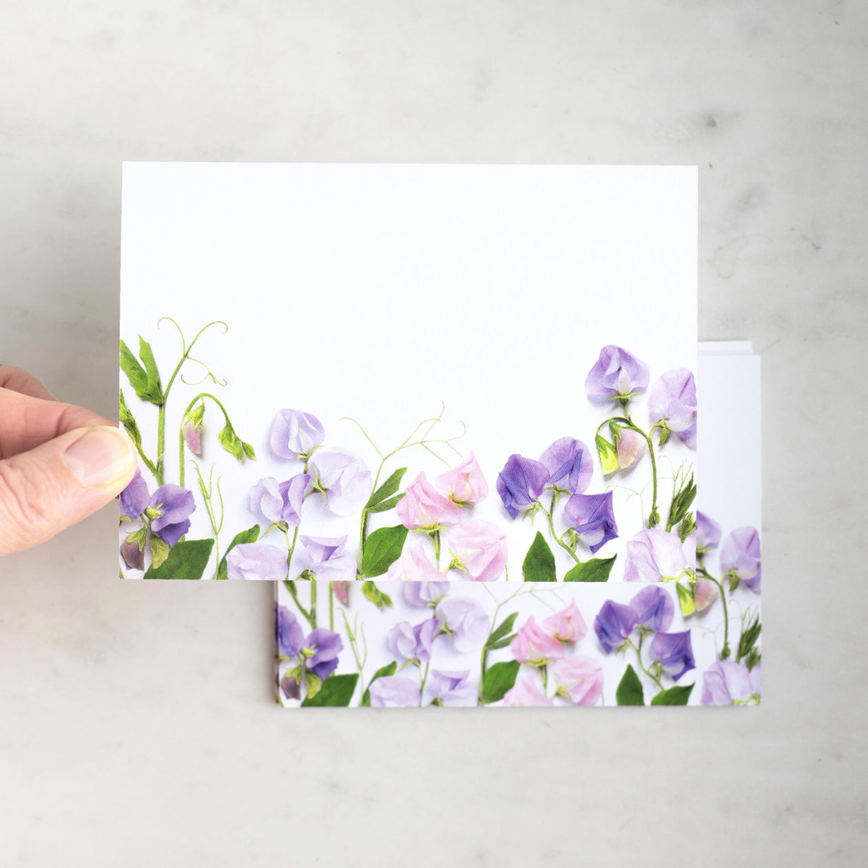 Flat card set - Sweet Peas