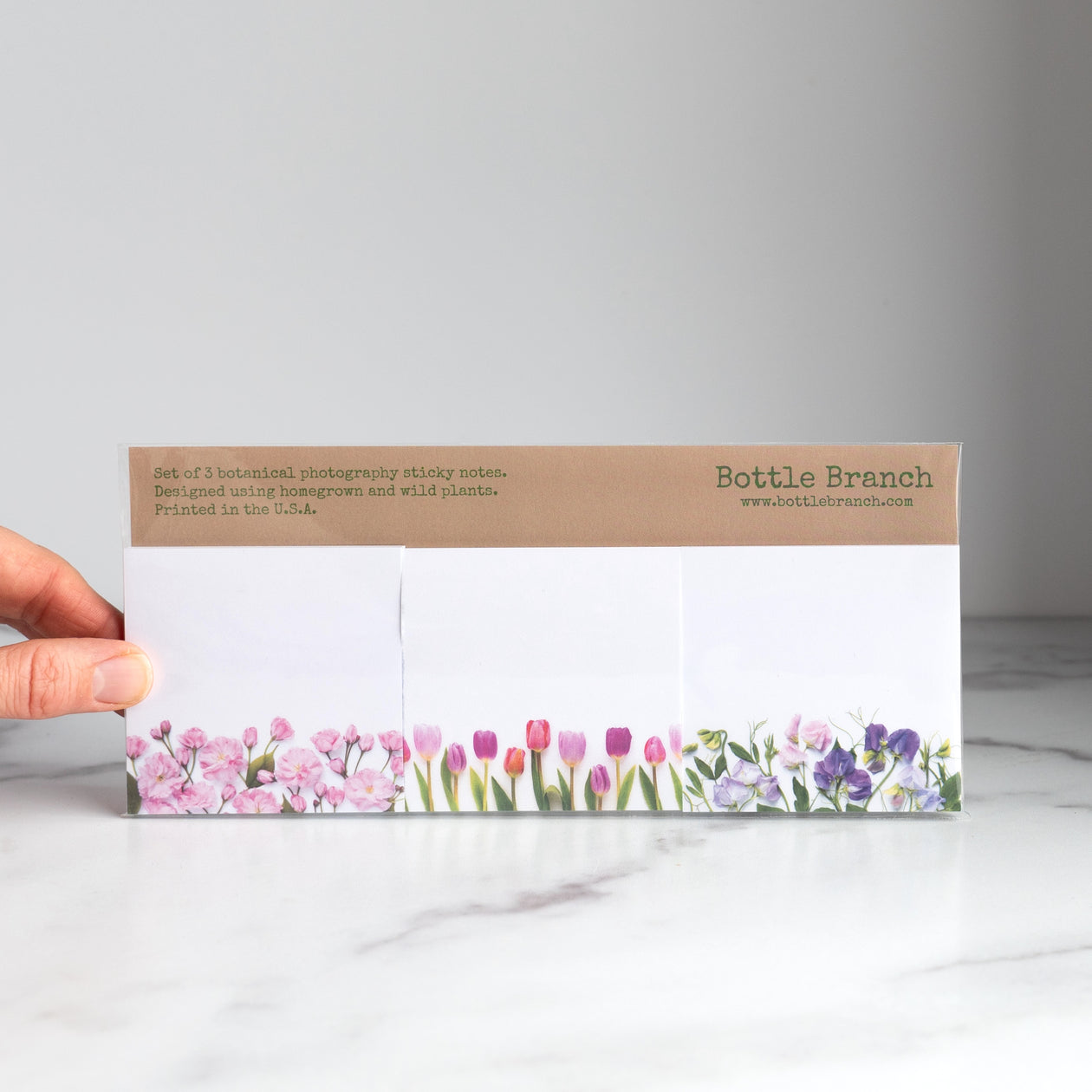 Sticky notes set - Pastel flowers