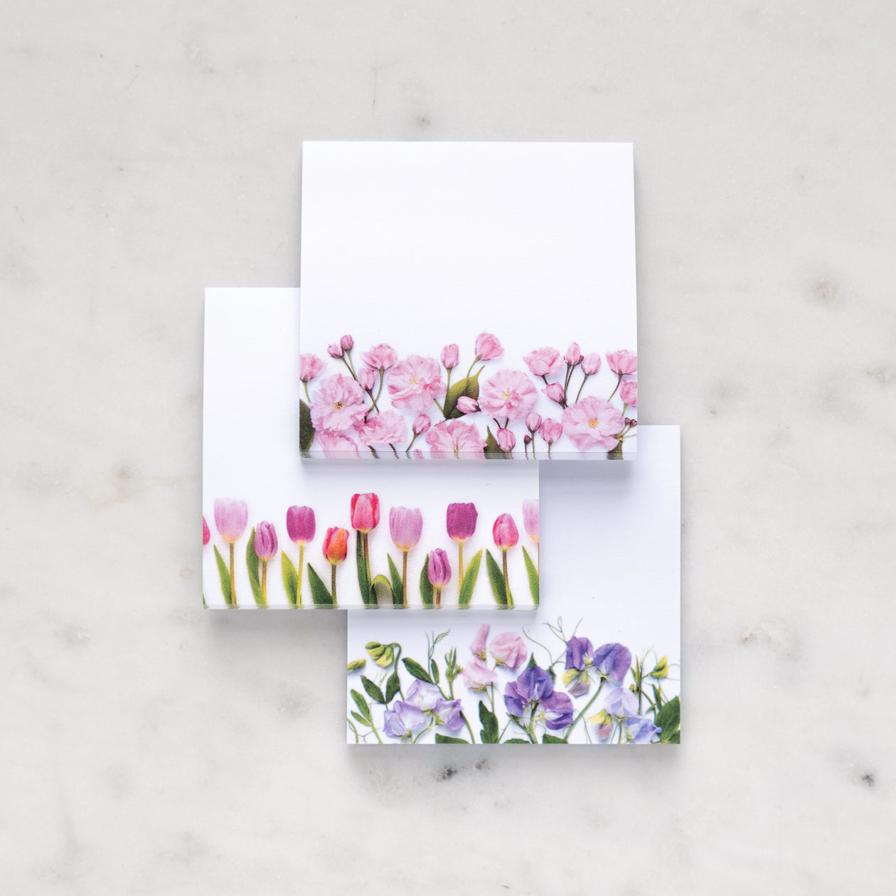 Sticky notes set - Pastel flowers