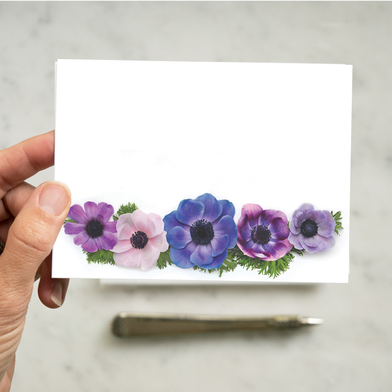 Flat card set - Anemones