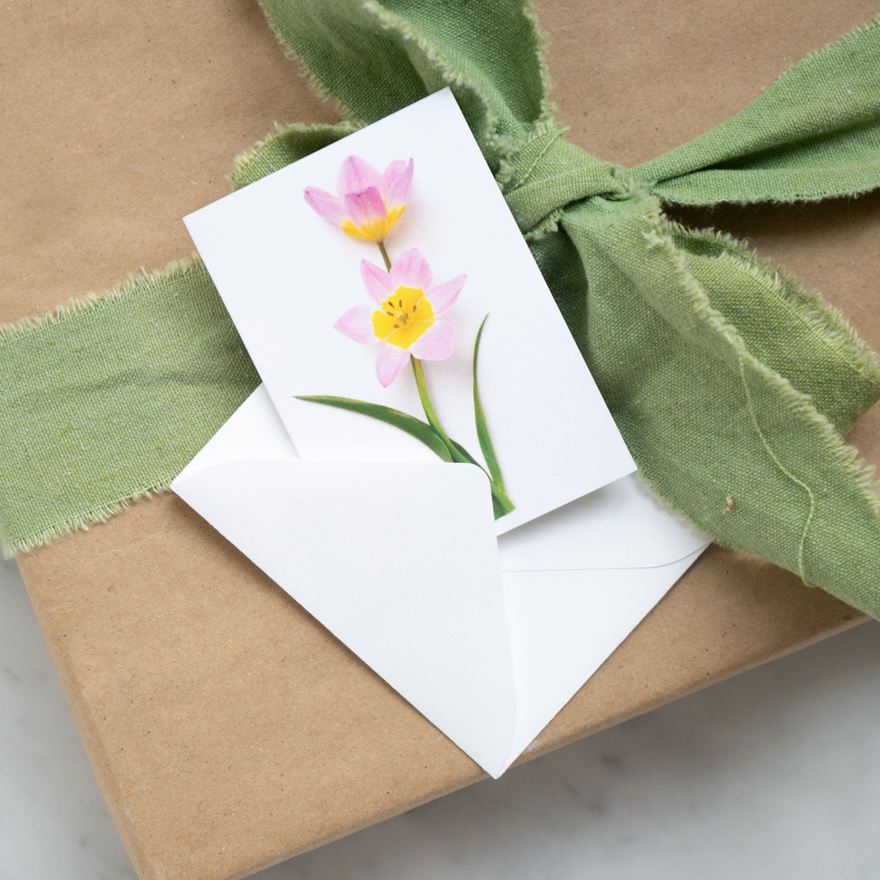 Mini card - Pink Tulips